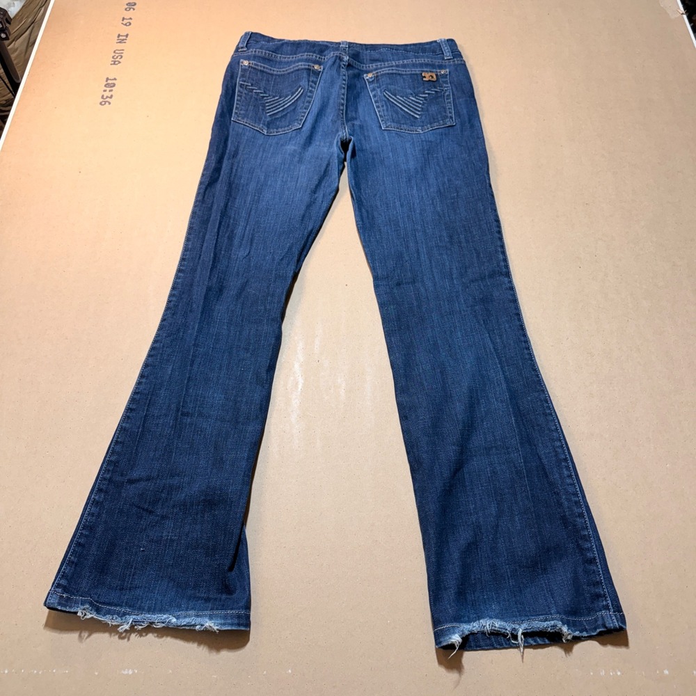 Y2K Joes Jeans Muse Flare Jeans 29 Blue Good Perry Wash Raw Hem ARPY5790
